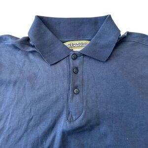 Huka Poo Classic Polo Shirt Mens Large Casual Short Sleeve Golf Tennis Navy Blue